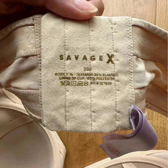 Savage x Fenty Core Microfiber Strapless Bra, Honey Nude, Size 38B - Picture 9 of 16
